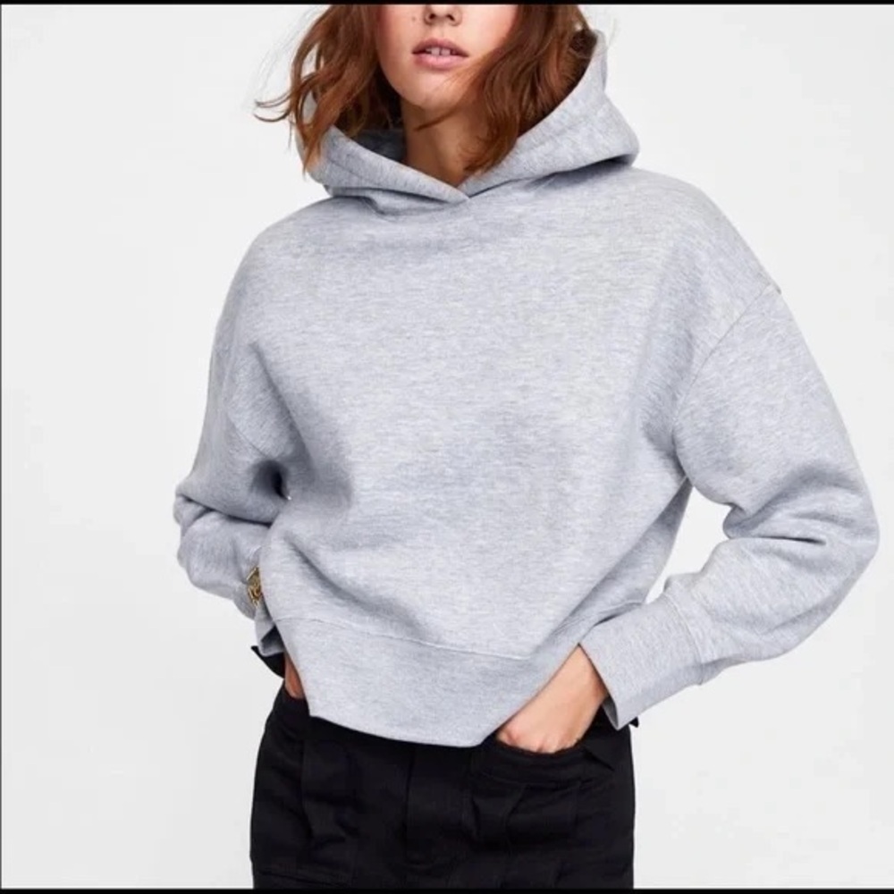 Zara cropped hoodie
